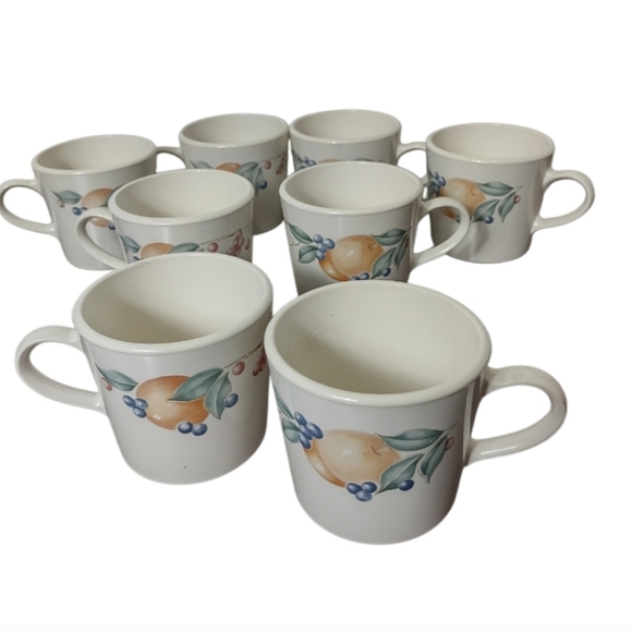 Vintage CorningWare Abundance Coffee Tea Cups Set Of 8 - Picture 3 of 5